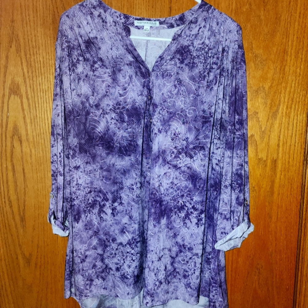 3/4 Sleeve Plus Size Blouse
